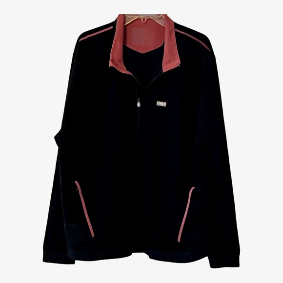 Figs Technical Collection Jacket Front Zip Black with Pink Detail XXL - Picture 3 of 15